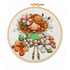 Kit Bordado Bouquet Little girl embroidery kit 20cm Costura Dowdell