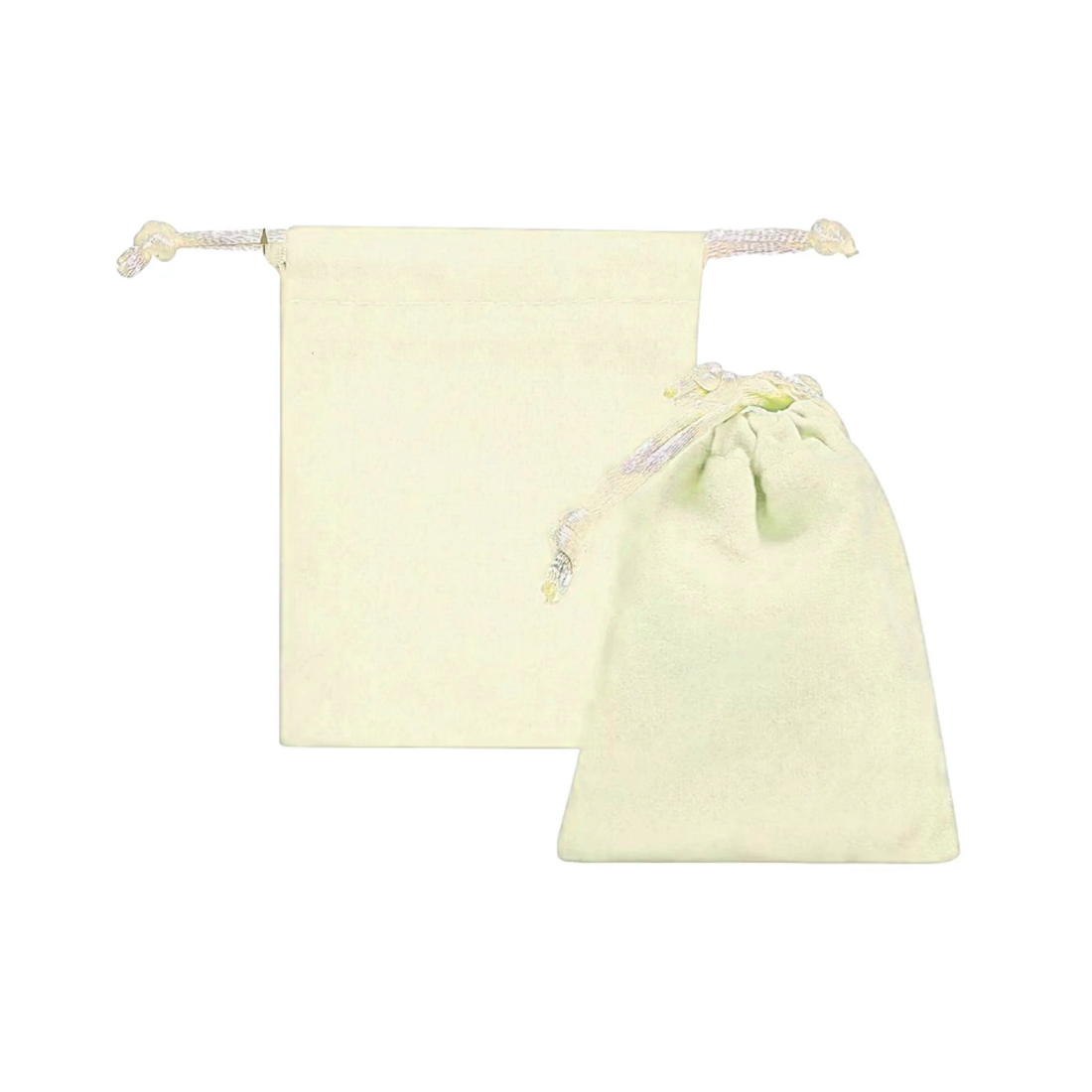 2 Bolsitas de Terciopelo Crema Bolsas Hobbees