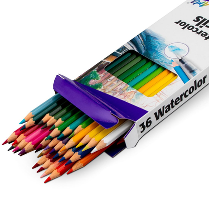 Watercolor Pencils Arts / 36 Lápices de Acuarela Colores y Plumones Pentel
