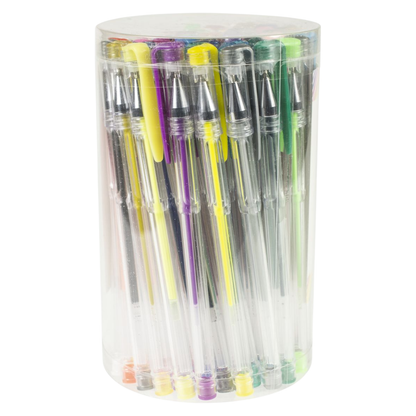 Office Gel Pens Tube / 48 Plumas Gel de Colores