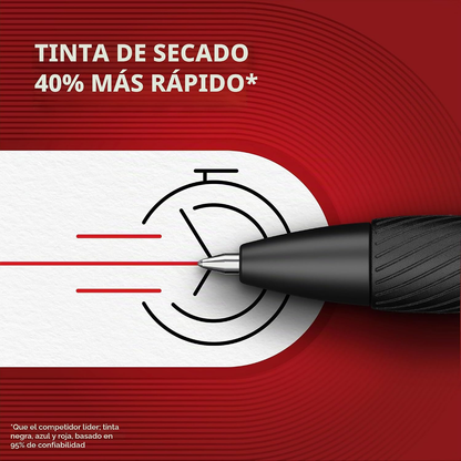 Bold Point S-Gel Pens / 4 Plumas de Gel Negro