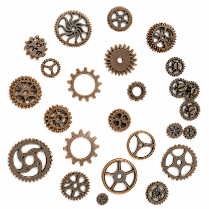 Steampunk Gears Buttons / 50 Botones de Engranes Cobre Steampunk Adornos / Embellishments Hobbees