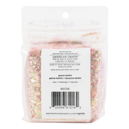 Spin It Glitter Mix Peach Bellini / Mezcla de Diamantina Durazno Adornos / Embellishments We R Memory Keepers