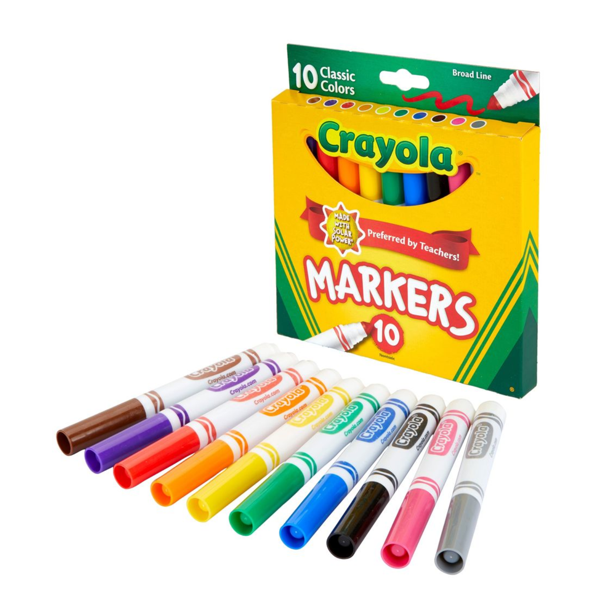 Broad Line Markers / 10 Marcadores Punta Gruesa Marcadores &amp; Plumones Crayola