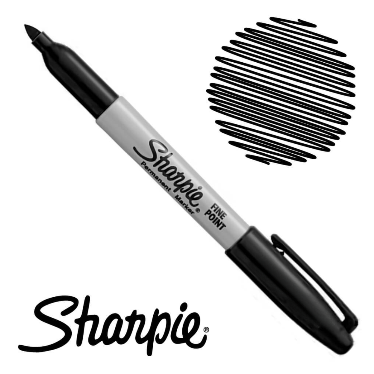 Marcador Permanente Sharpie Punta Fina Negro Marcadores &amp; Plumones Sharpie