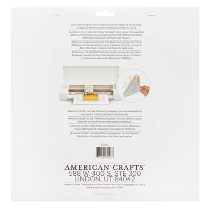 Foil Quill Sheets Gold / Hojas de Aluminio Reactivo 5 Colores