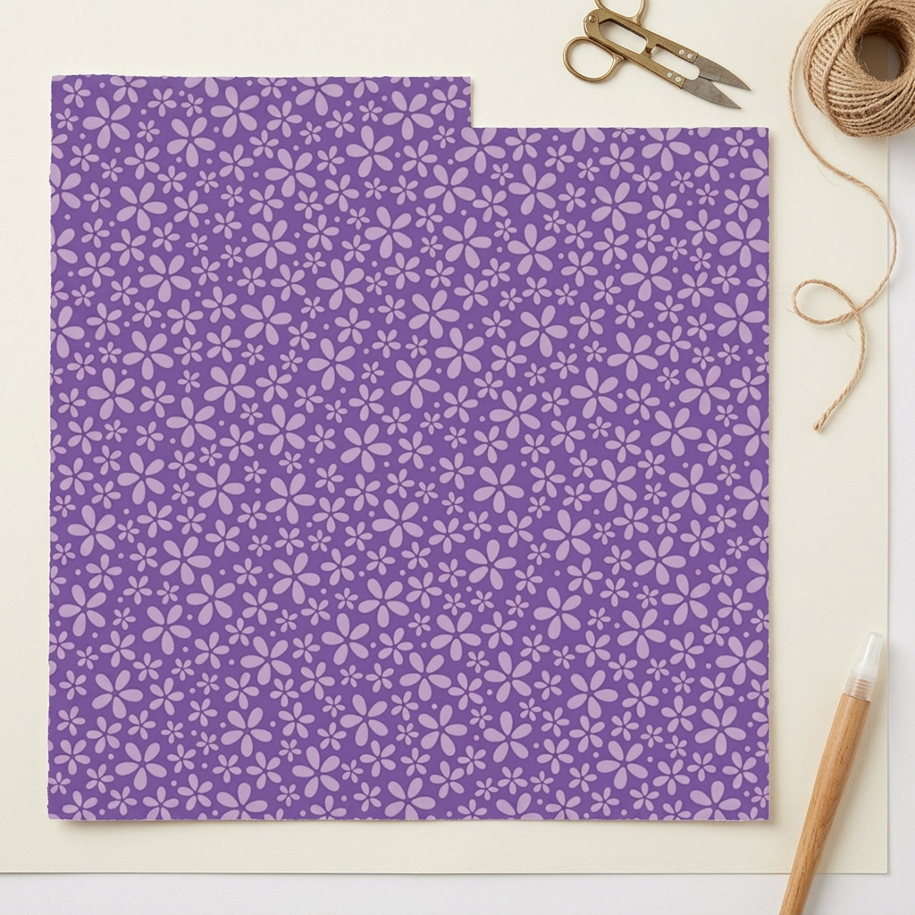 Cardstock Purple Flower / 10 Cartulinas Color Morado Flores 30.5 cm Papel, Hojas Sueltas Core&