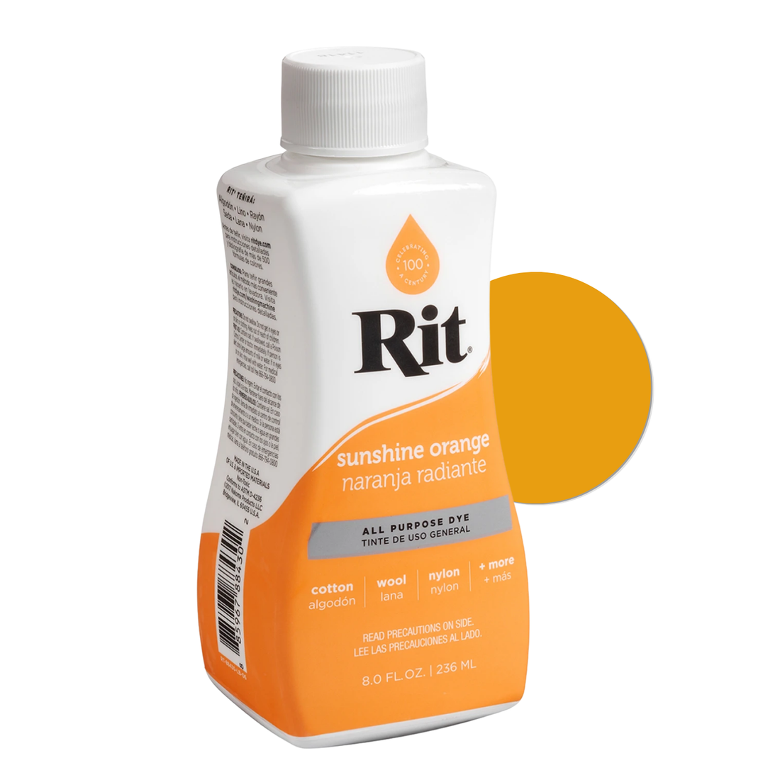 Rit Dye Liquid Sunshine Orange / Líquido para Teñir Naranja Radiante