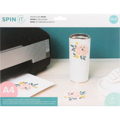 Spin It Water Slide Paper / Papel Transferible A4 Acetato y Especializados We R Memory Keepers