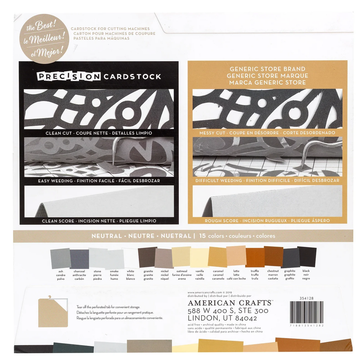 Precision Neutral Texture Cardstock 12" / Hojas de Cartulina de Colores Precision Neutro hojas American Crafts