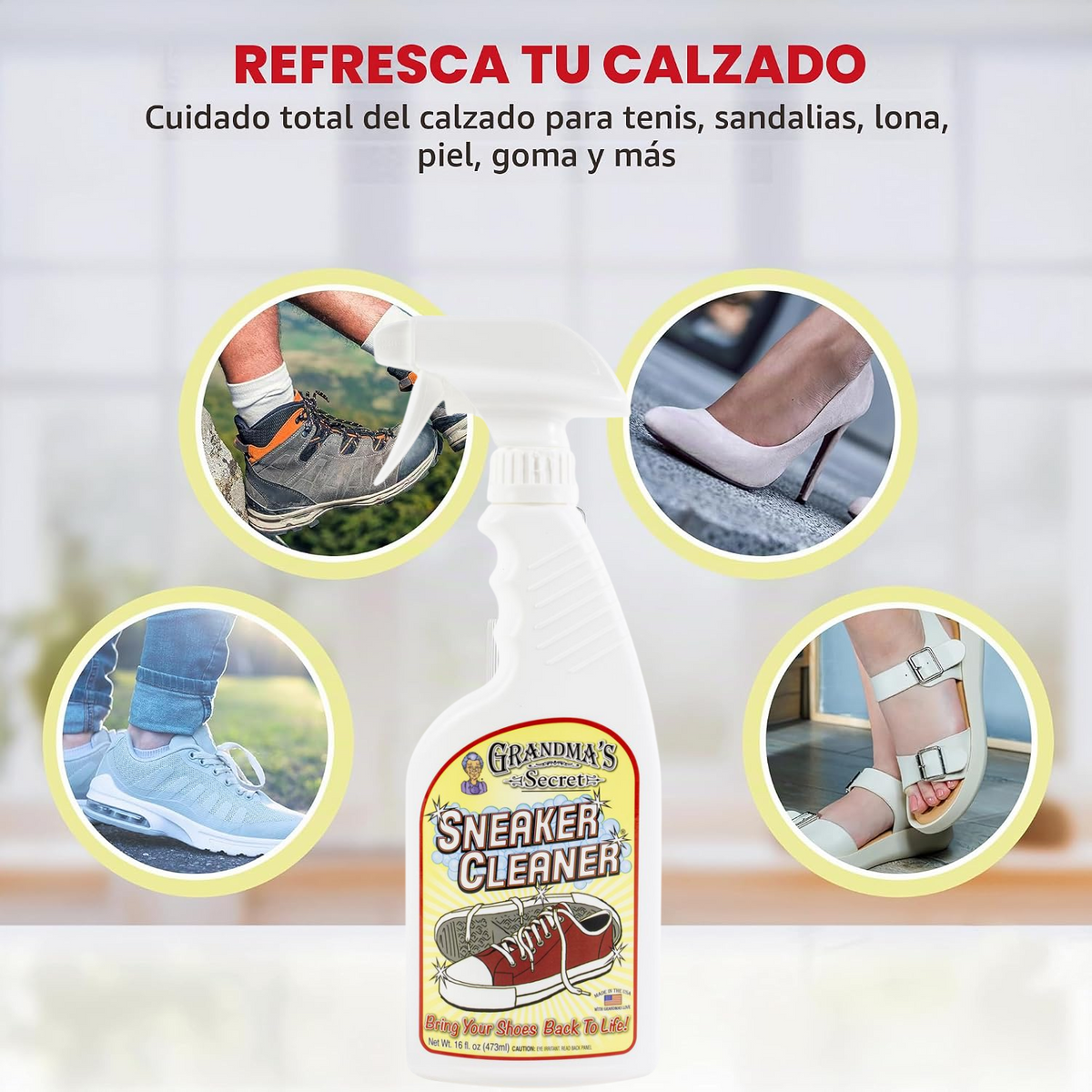 Sneaker Cleaner Spray / Limpiador para Zapatillas Medios Mixtos y Pastas Texturizadoras Grandma&