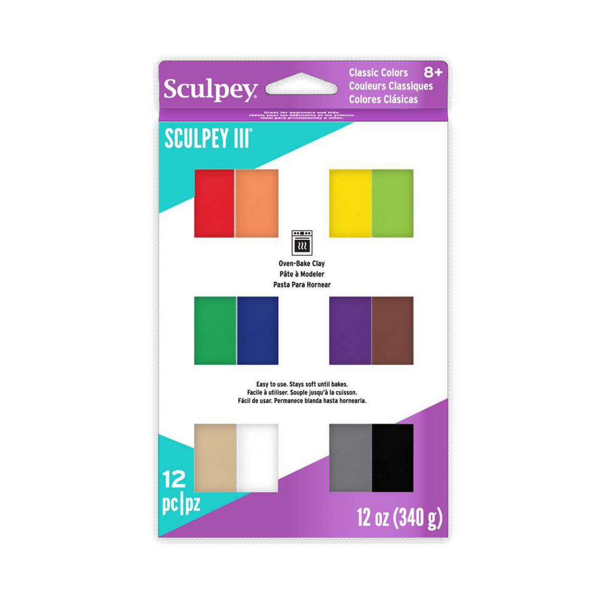 Sculpey III Polymer Clay Multipack Classic 12 Pk / Kit de Arcilla Polimérica Modelado Sculpey