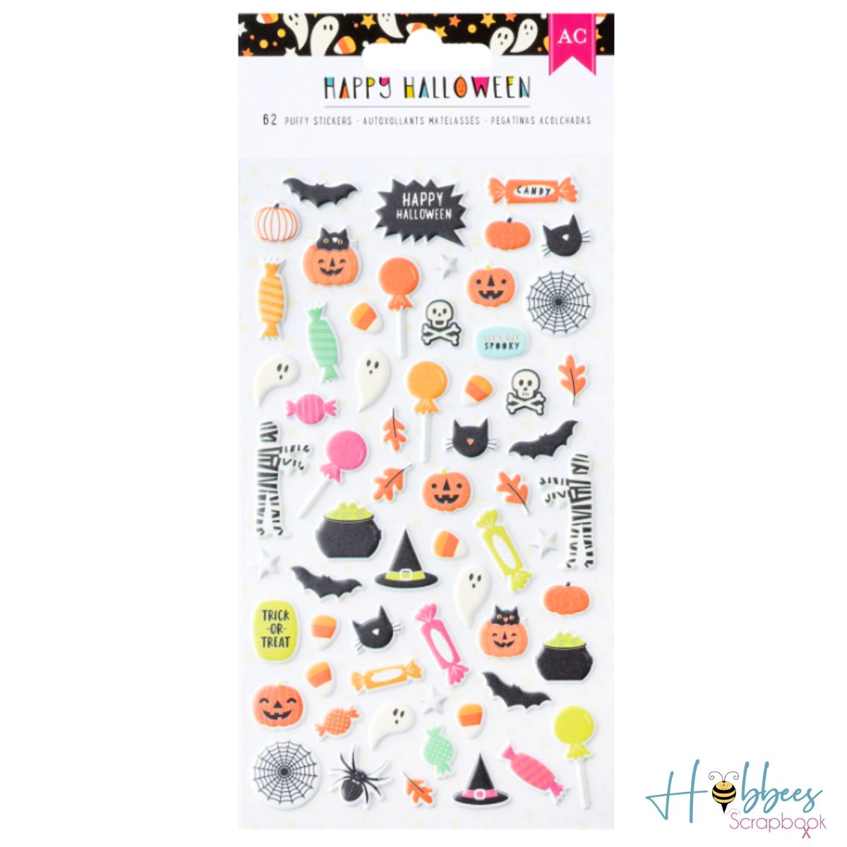 Happy Halloween Puffy Stickers / Feliz Halloween Estampas 3D Descontinuado American Crafts