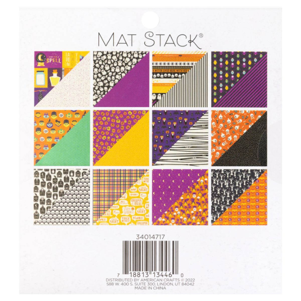 Cardstock Stack Boo Crew Gold Foil 6&quot; / Cartulina Doble Cara Halloween Descontinuado DCWV