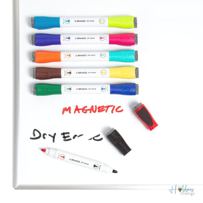 Double-Ended Dry Erase Magnetic Markers / Marcadores Borrables para Pizarrón. Descontinuado U Brands