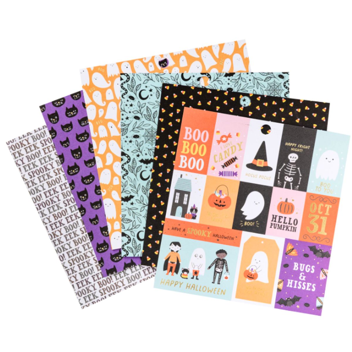 Cardstock Stack Happy Haunts Copper Foil 6" / Cartulina Doble Cara Happy Haunts Descontinuado DCWV