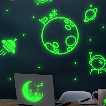 Glow In The Dark Vinyl Sheets Pack / 6 Hojas De Vinil Que Brillan En La Oscuridad Viniles Teckwrap