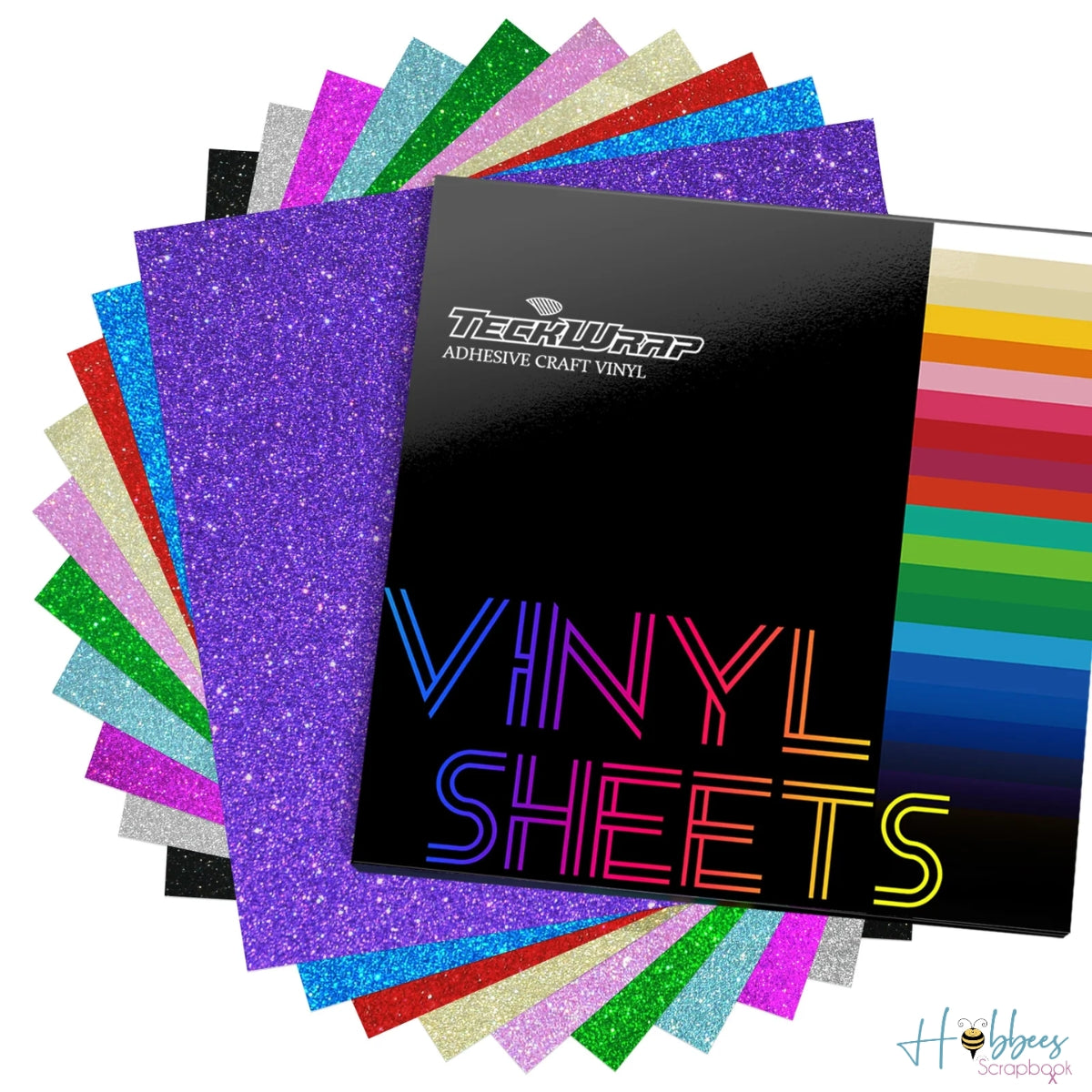 Glitter Vinyl Sheets Pack / 10 Hojas de Vinil Adhesivo Diamantina