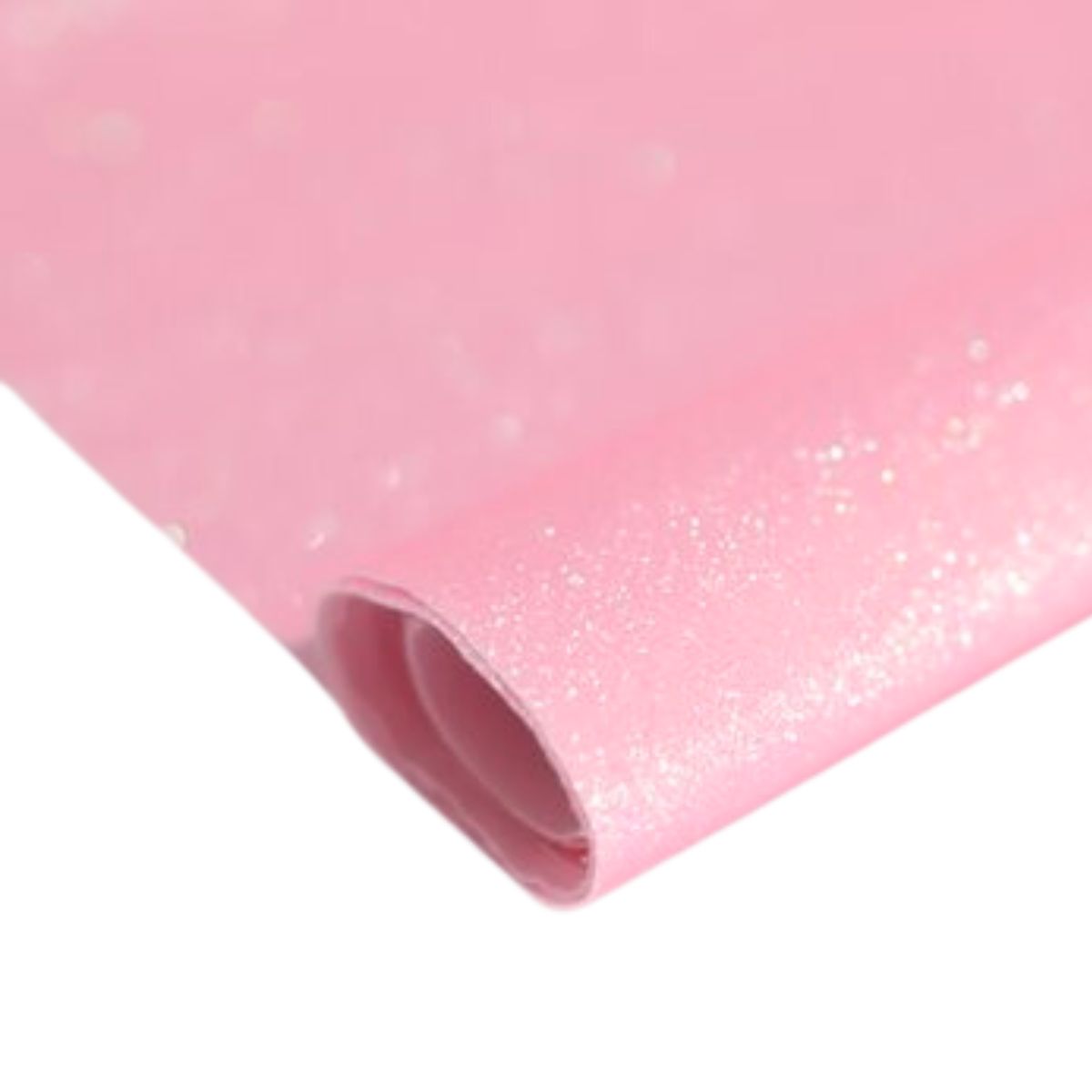 Tela Delgada Diamantada Baby Pink Glitter Fino