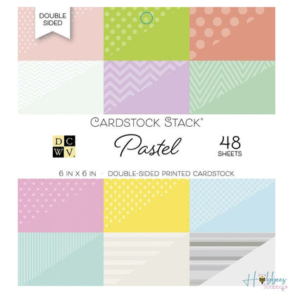 Pastel Cardstock Stack / Cartulina Doble Cara Colores Pastel 6" Papel DCWV