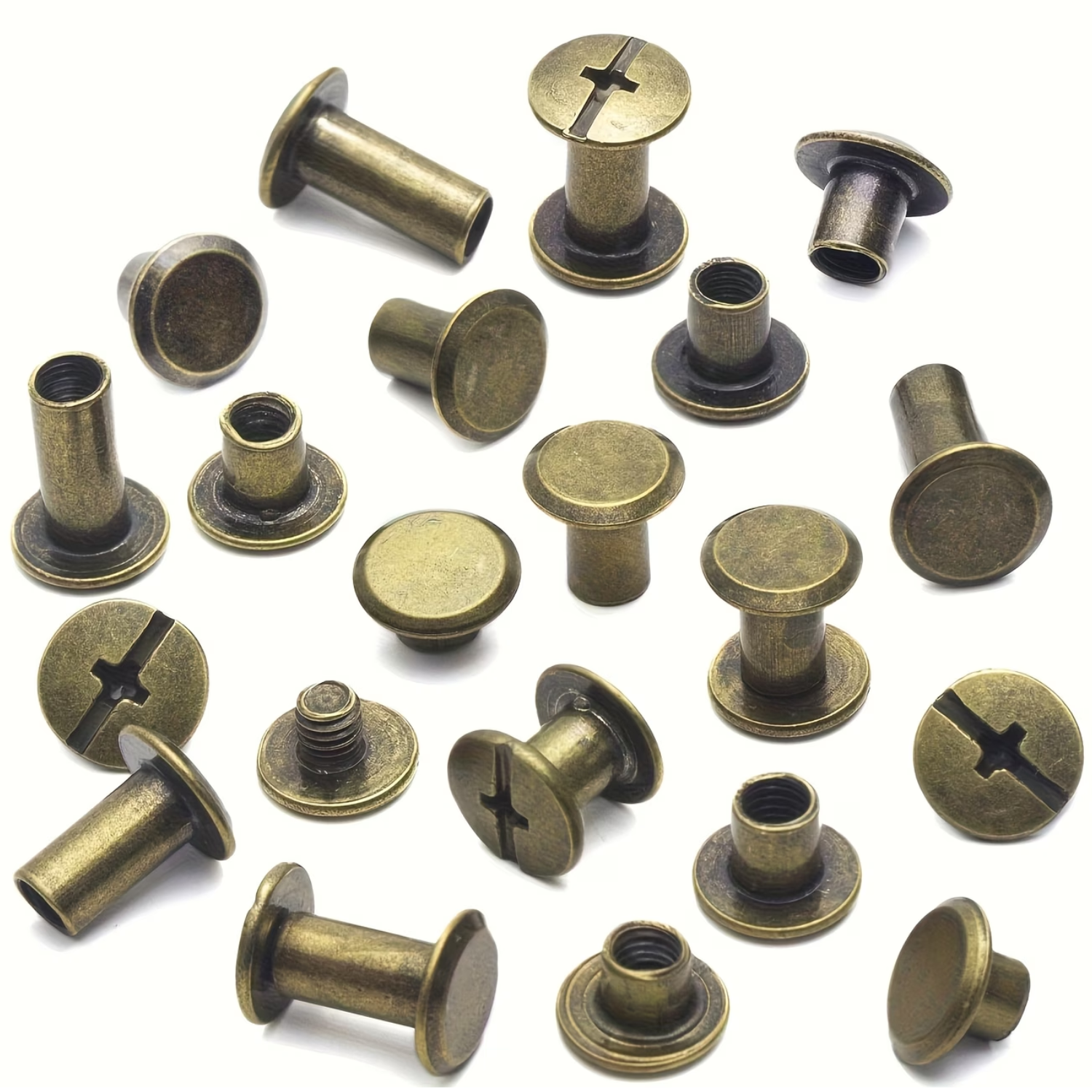 Tornillo Chicago SR Bronce para Encuadernación 6mm Encuadernacion Hobbees