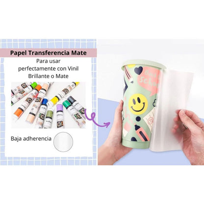 Transfer Tape Sheets Pack / Paquete de Hojas Papel Transfer Para Vinil Viniles Teckwrap