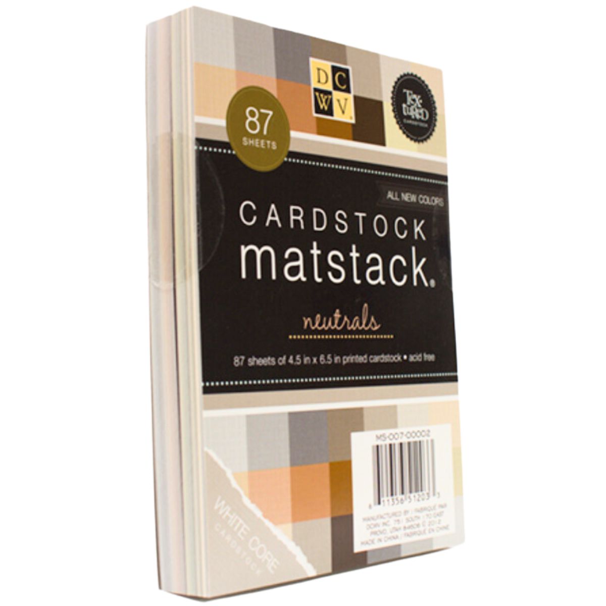 Single-Sided Mat Stack Neutrals /  Block de Cartulina Colores Neutrales 4.5"
