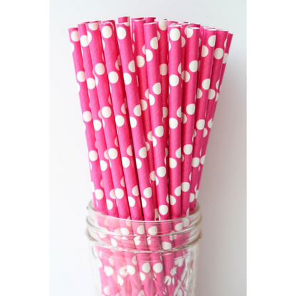 Paper Straws / Popote de Papel Decorativo Rosa Repostería American Crafts