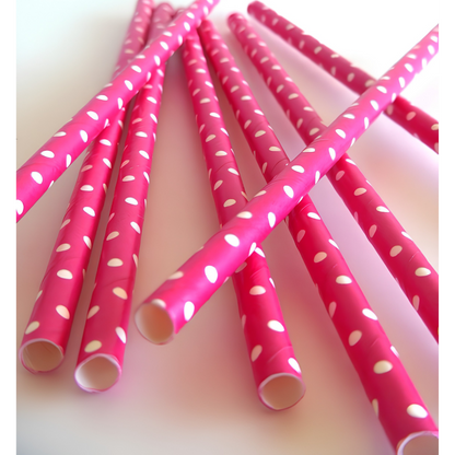 Paper Straws / Popote de Papel Decorativo Rosa Repostería American Crafts