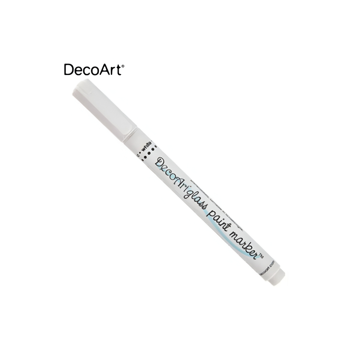 Glass Paint Marker White / Rotulador para Vidrio y Cerámica Blanco Vitral DecoArt