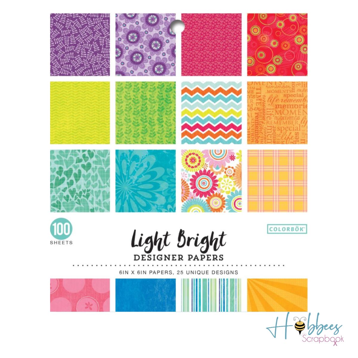 Light Bright Cardstock  / Block de Cartulinas Luz brillante