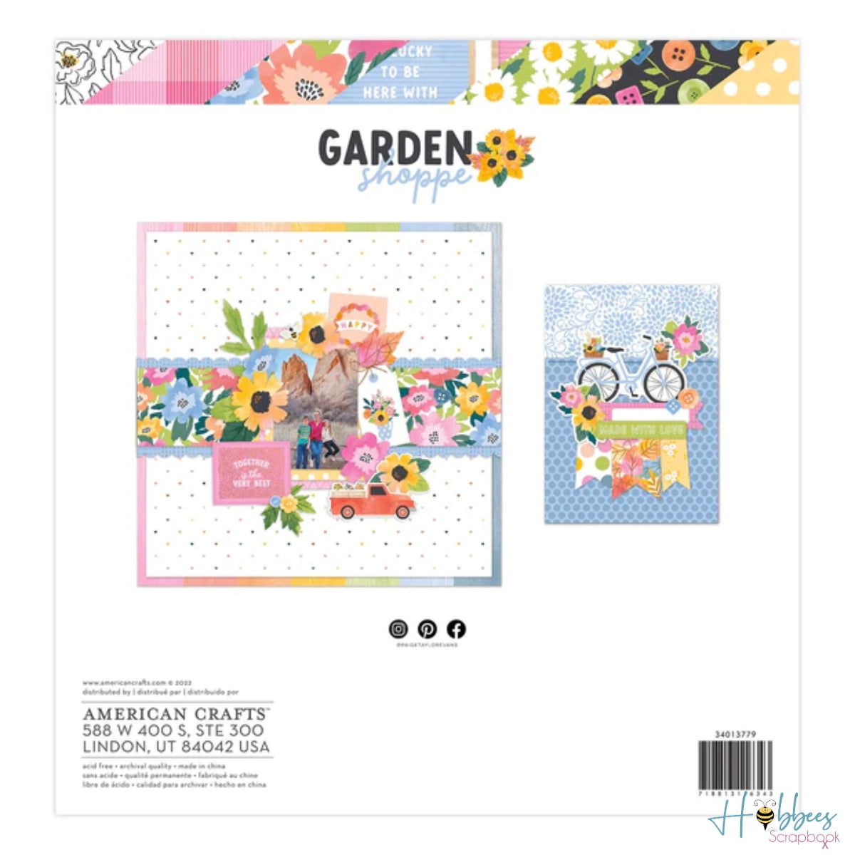 Garden Shoppe Paper Pad  / Block de Papel Jardín de Flores 12"