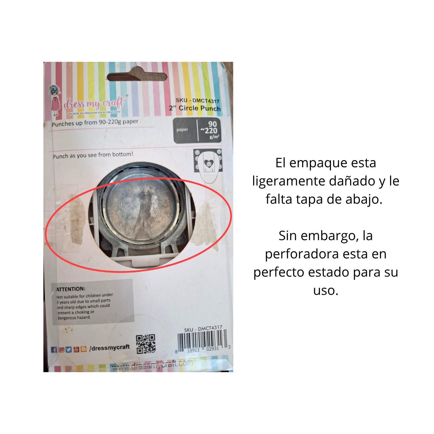 EA Circle Punch 2" / Perforadora Círculo Grande 5 cm Perforadoras Dress My Craft