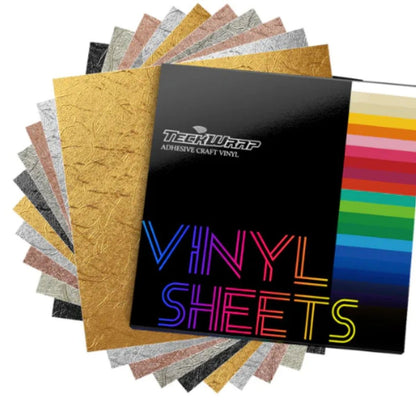 Textured Metallic Vinyl Sheets Pack / 10 Hojas De Vinil Metalizado Texturizado Descontinuado Teckwrap