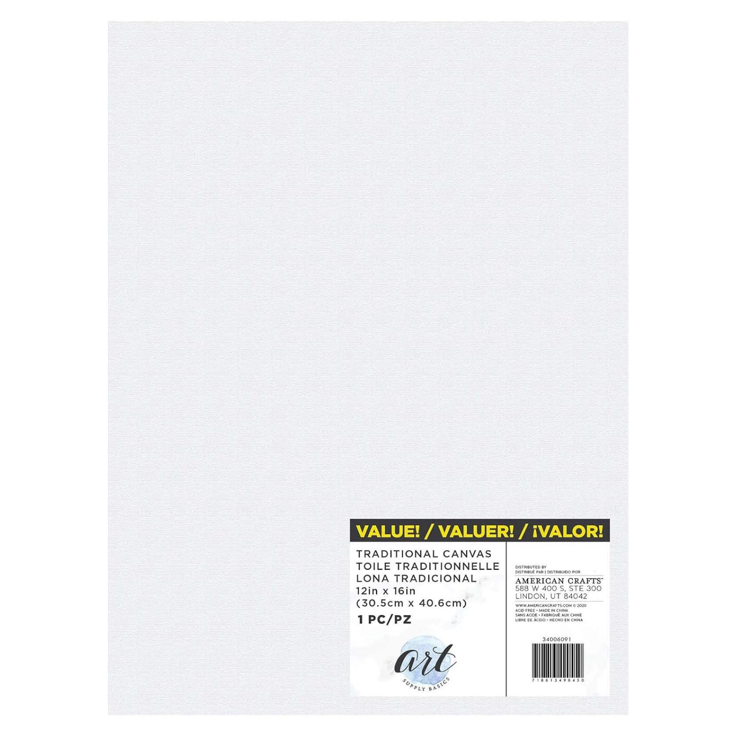 Canvas Panel 12 x 16" / Lienzo para Pintar Lienzos Art Supply Basics
