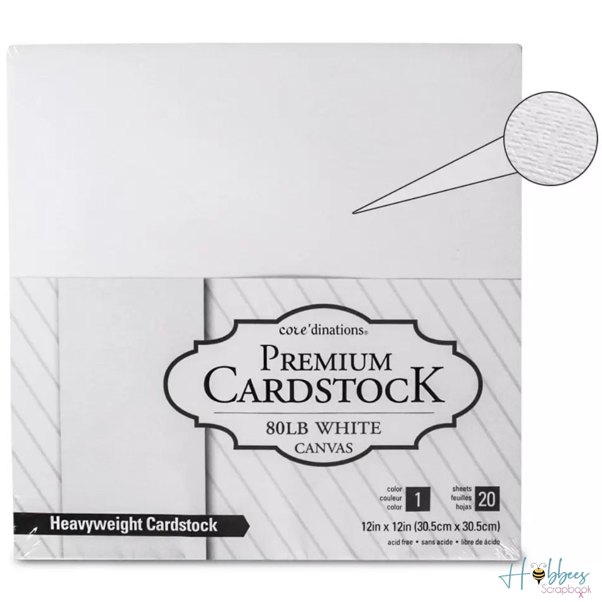 Value Pack Cardstock / Block de Cartulina Blanca Texturizada 12"