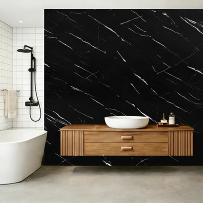 Interior Film Nero Marquina Marble / Mármol Nero Marquina Viniles Teckwrap