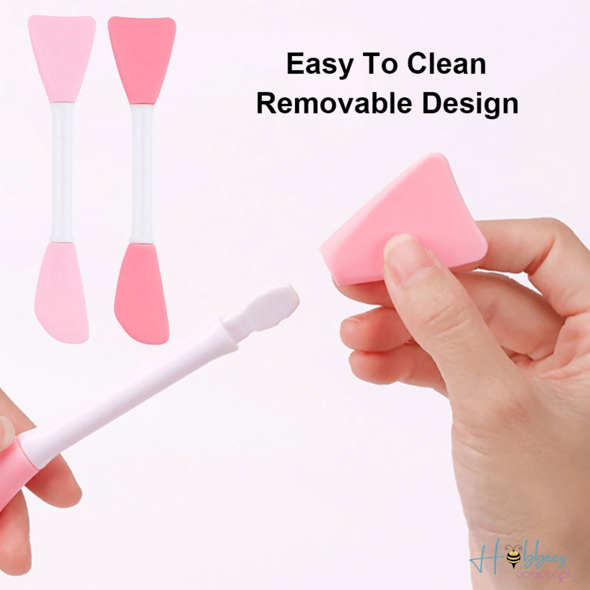 Espátula de Silicón con Dos Puntas Resina Epóxica y Accesorios Hobbees