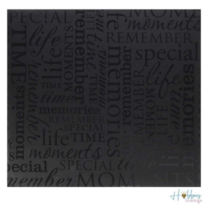 Designer Album 12x12 / Album Negro con Frases Albumes Colorbok