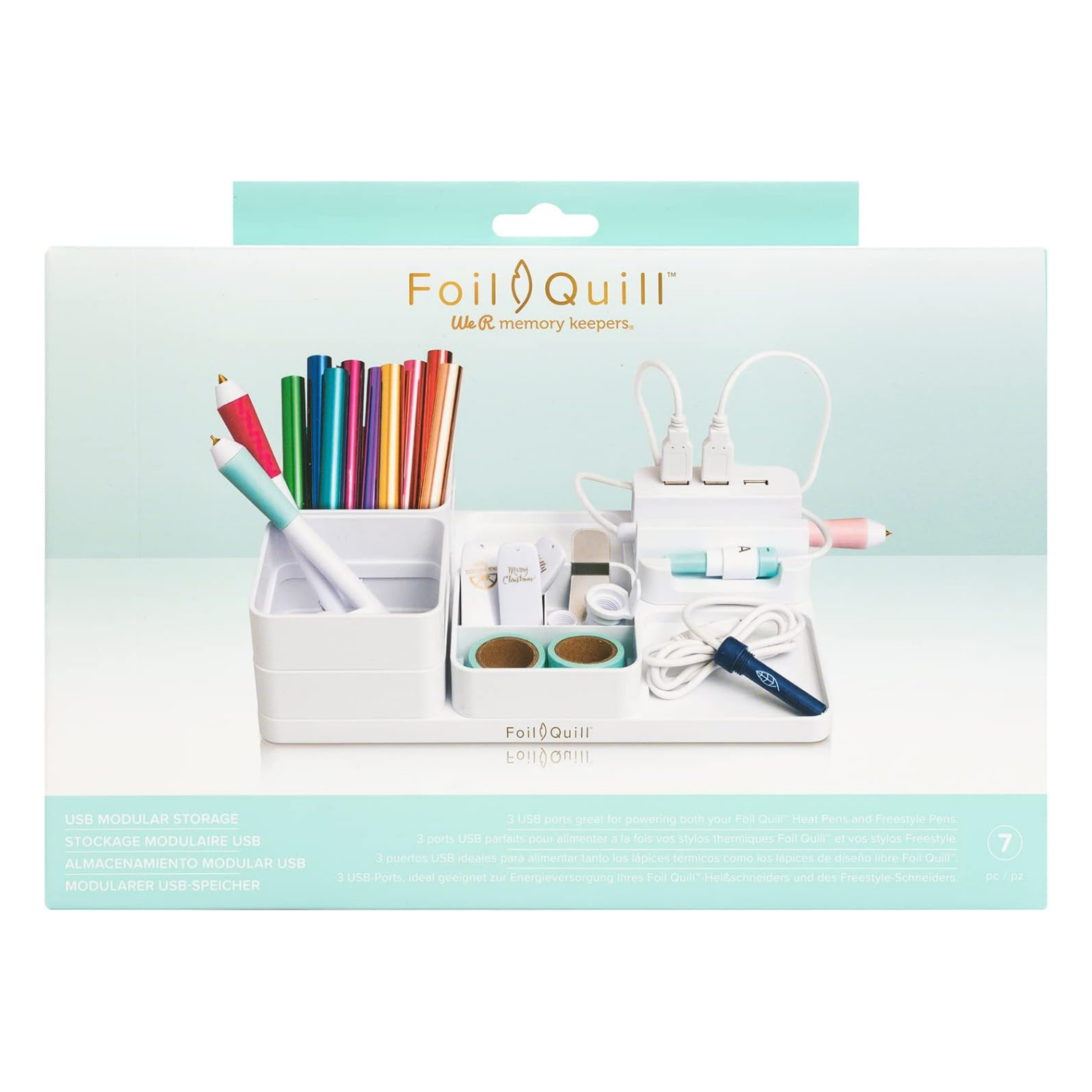 Foil Quill Storage &amp; USB Caddy / Base para USB y Organizador Almacenamiento y Organización We R Memory Keepers