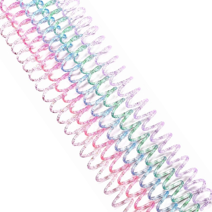 10 Espirales de Plástico Glitter Journelle 15mm/20mm