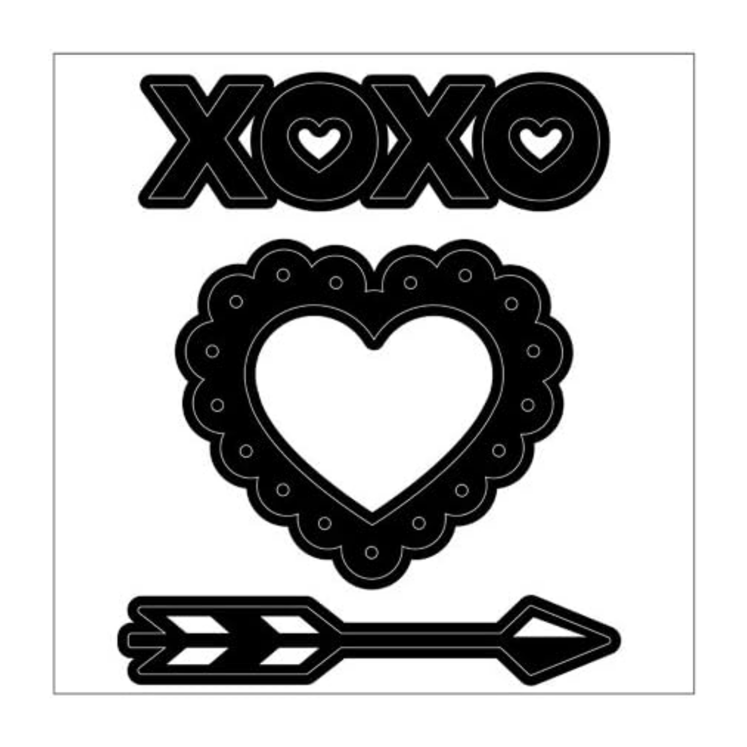 Love Theme Embossing and Cut / Suaje de Corte y Realce Amor Dados de Corte / Suajes / Troqueles Darice