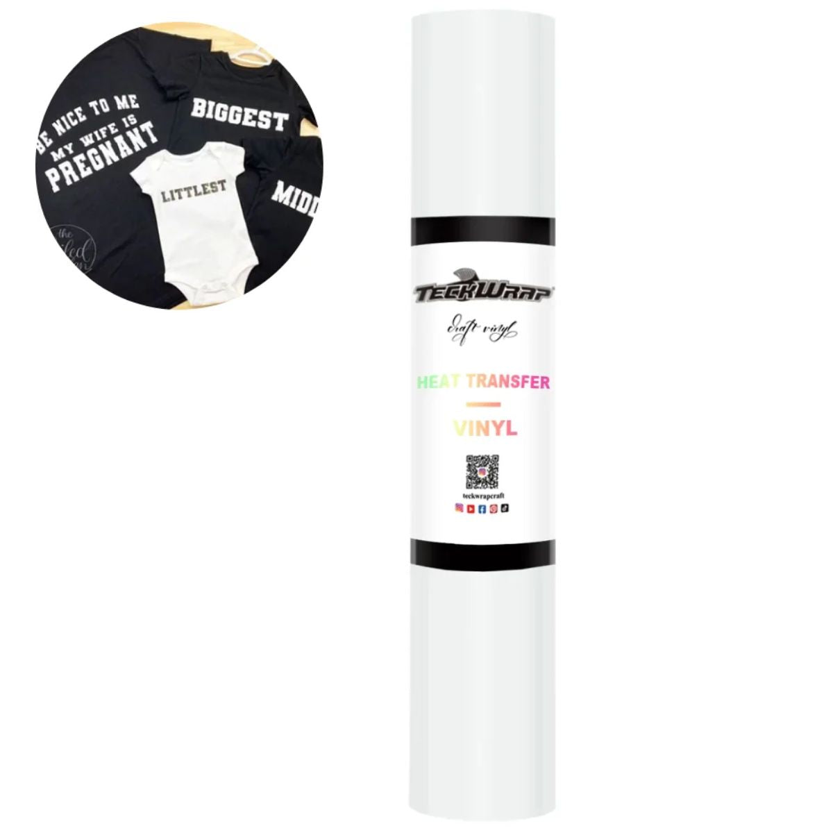 PU Heat Transfer Vinyl White / Vinil De Transferencia De Calor Blanco Viniles Teckwrap