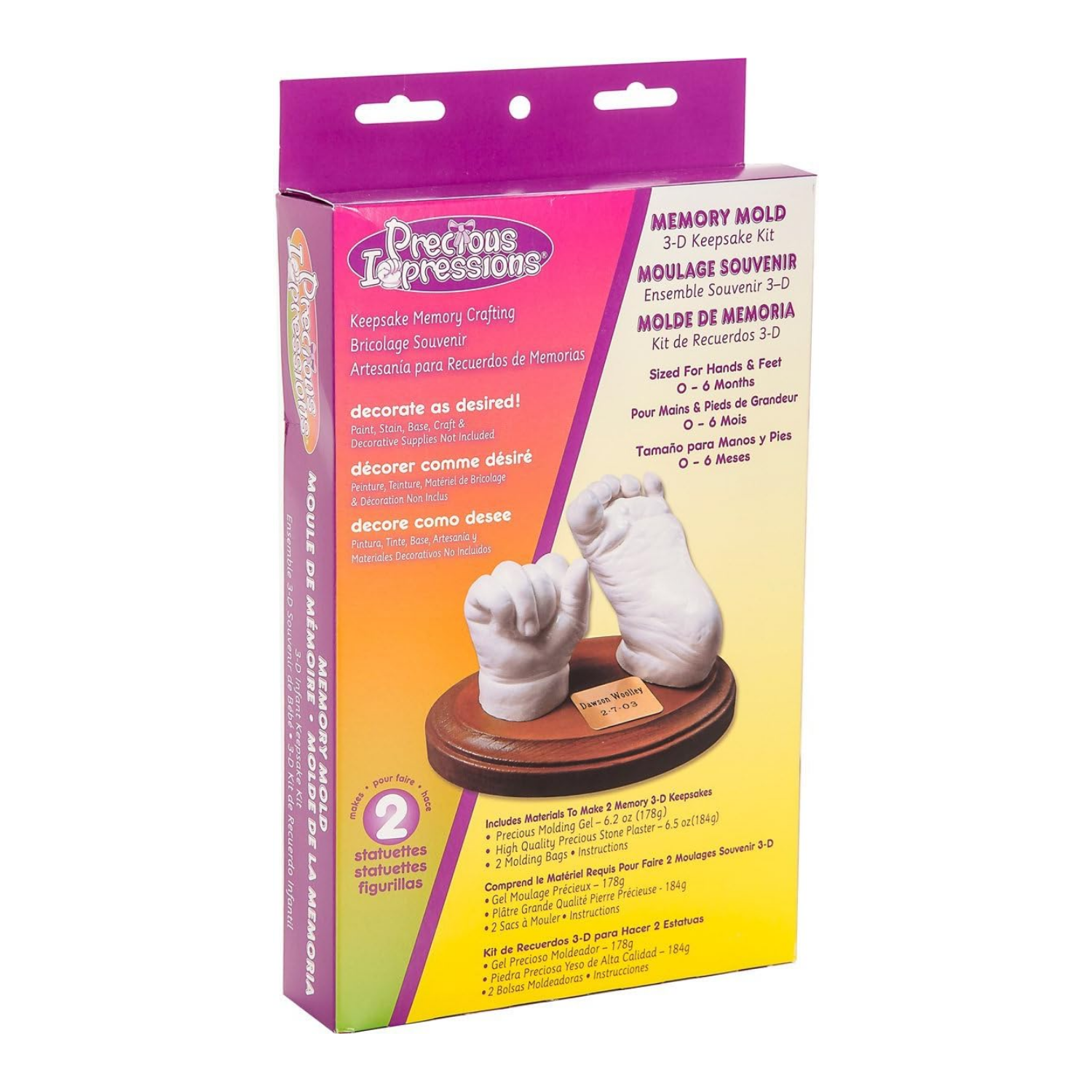EA 3D Baby Memory Keepsake Kit / Kit de Recuerdos 3D Para Bebè Con Yeso