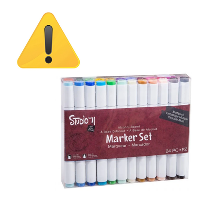 EA Alcohol Brush Markers 24 pc. / Marcadores de Alcohol 24 pz. Colores y Plumones Darice