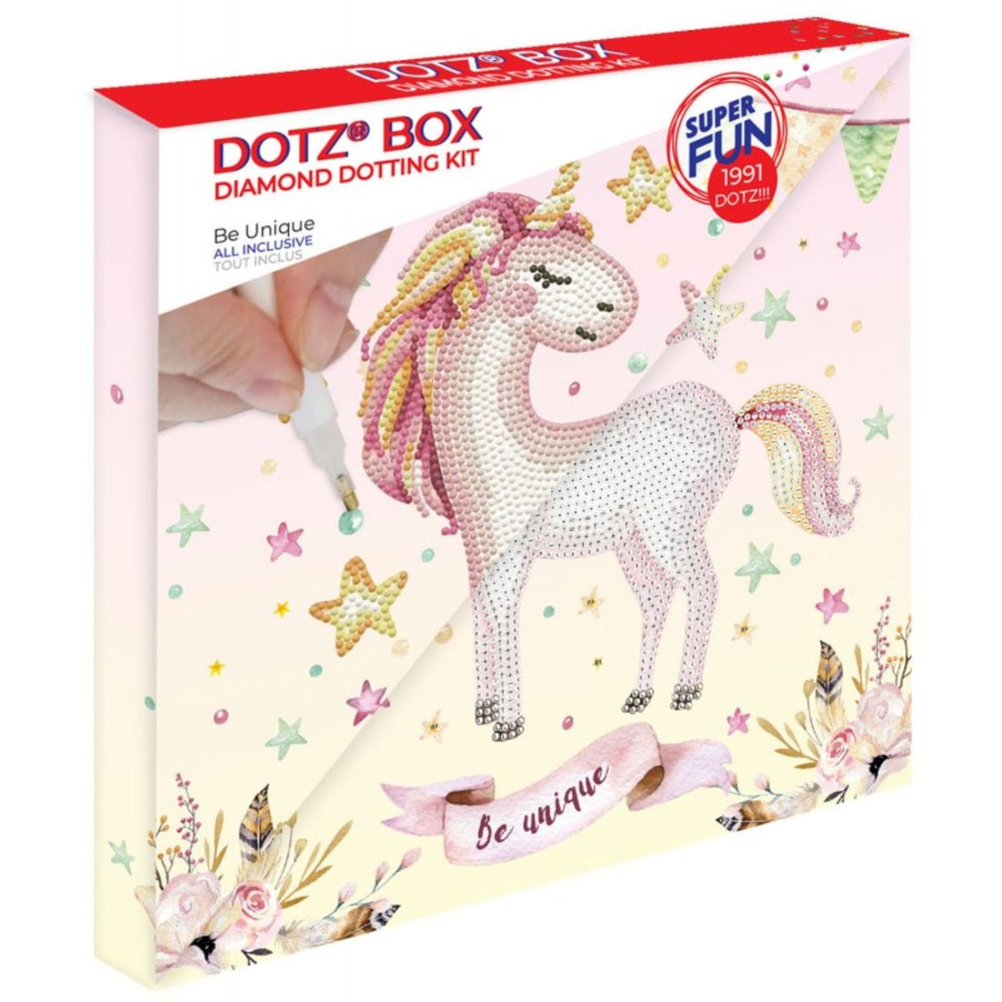 Art Box Kit Be Unique / Pintura con Diamantes Unicornio Pintura Dimensional Diamond Dotz