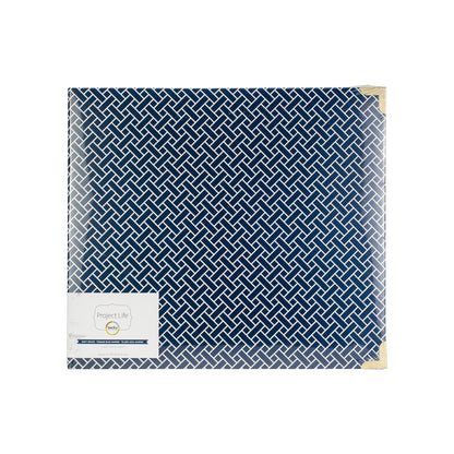 D-Ring Album Navy Weave 12" /  Álbum  Diseño Anillos  Azul Marino 12" Albumes Project Life