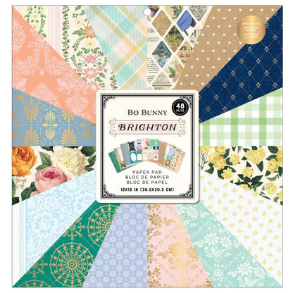 Brighton Paper Pad 12" / Block de Papel Doble Cara Decorativo Descontinuado BoBunny