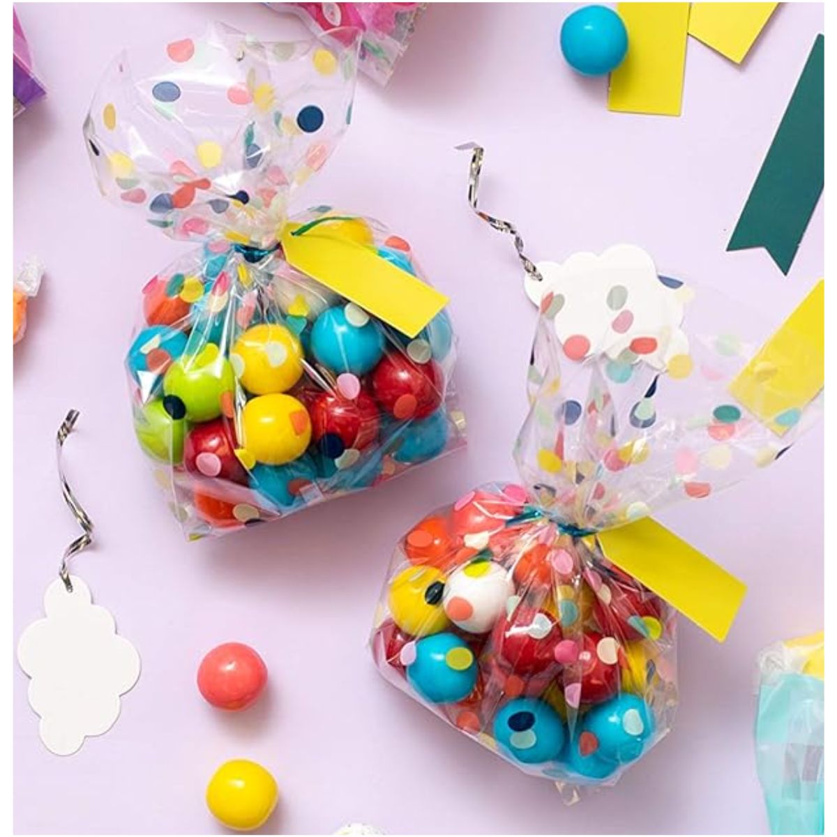 Party Treat Bag Kit / Kit de 18 Bolsas Confetti Bolsas Homemade with Love