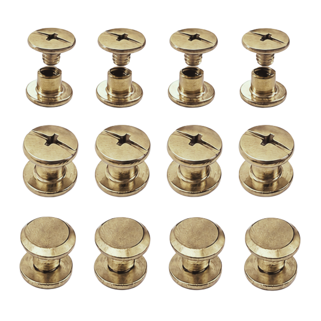 Tornillo Chicago Oro para Encuadernación 6mm Encuadernacion Hobbees